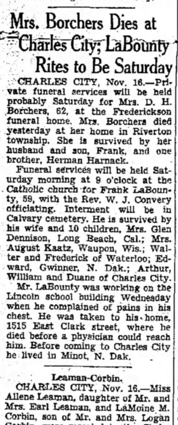 frank labounty dth 1934
